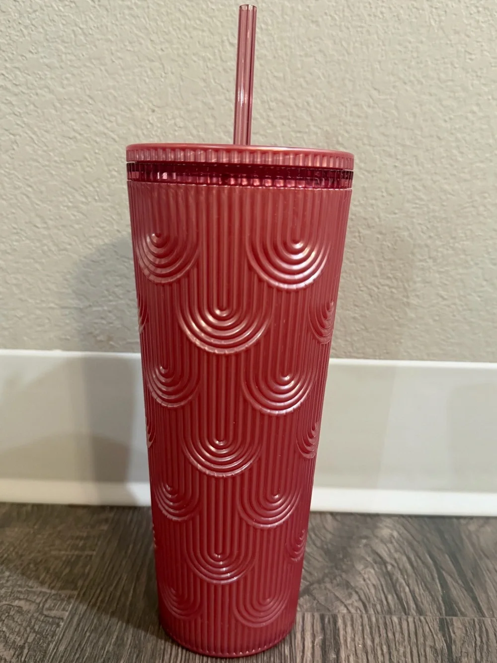 Starbucks Dusty Rose Mermaid Scale Tumbler